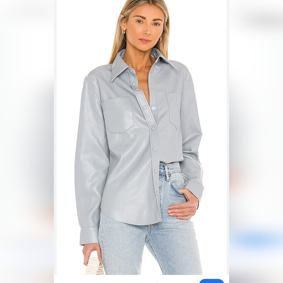 Agolde Jackets & Blazers - AGOLDE Paloma Vegan Leather Shirt